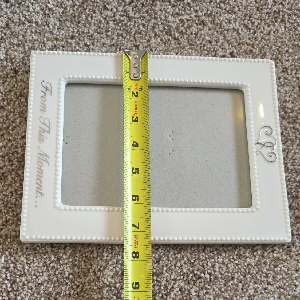 Wedding Picture Frame 5x7 Tabletop Photo Frame - Ceramic